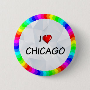 Ik hou van Chicago Ronde Button 5,7 Cm