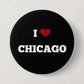 Ik hou van Chicago Ronde Button 7,6 Cm (Voorkant)