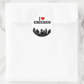 Ik hou van Chicago Ronde Sticker (Tas)