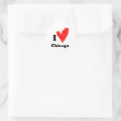 Ik hou van Chicago Ronde Sticker (Tas)