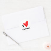 Ik hou van Chicago Ronde Sticker (Envelop)
