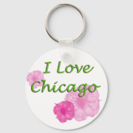 Ik hou van Chicago Sleutelhanger