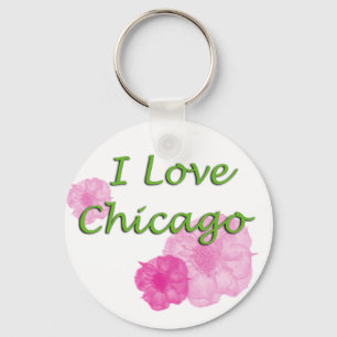 Ik hou van Chicago Sleutelhanger