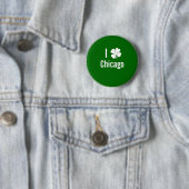 Ik hou van Chicago St. Patricks Day Ronde Button 5,7 Cm (In situ)