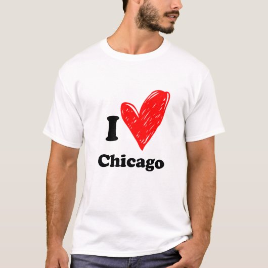 Ik hou van Chicago T-Shirt (Voorkant)
