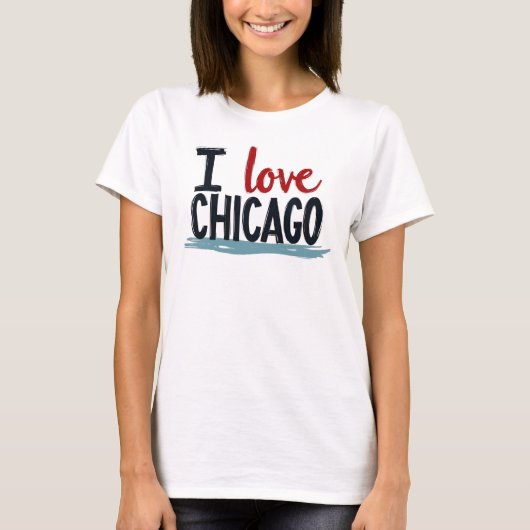Ik hou van Chicago T-shirt (Voorkant)