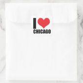 Ik hou van Chicago Vierkante Sticker (Tas)