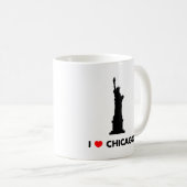 Ik hou van Chicago - Vrijheidsbeeld Koffiemok (Voorkant rechts)