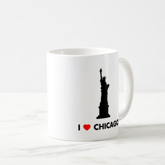 Ik hou van Chicago - Vrijheidsbeeld Koffiemok (Voorkant rechts)