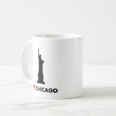 Ik hou van Chicago - Vrijheidsbeeld Koffiemok (Voorkant links)