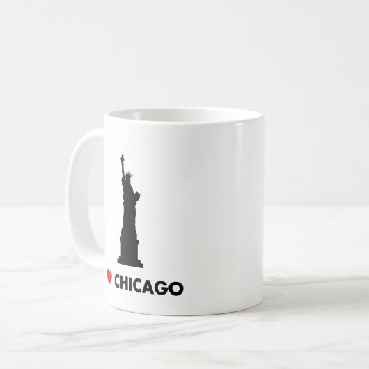 Ik hou van Chicago - Vrijheidsbeeld Koffiemok (Voorkant links)