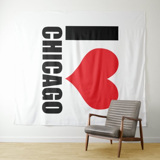 Ik hou van Chicago Wandkleed (In Situ (horizontaal))