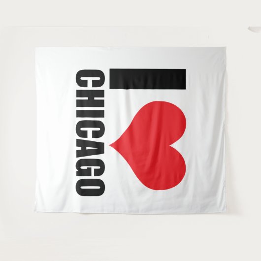 Ik hou van Chicago Wandkleed (Voorkant (horizontaal))