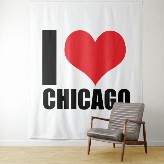 Ik hou van Chicago Wandkleed (In situ)