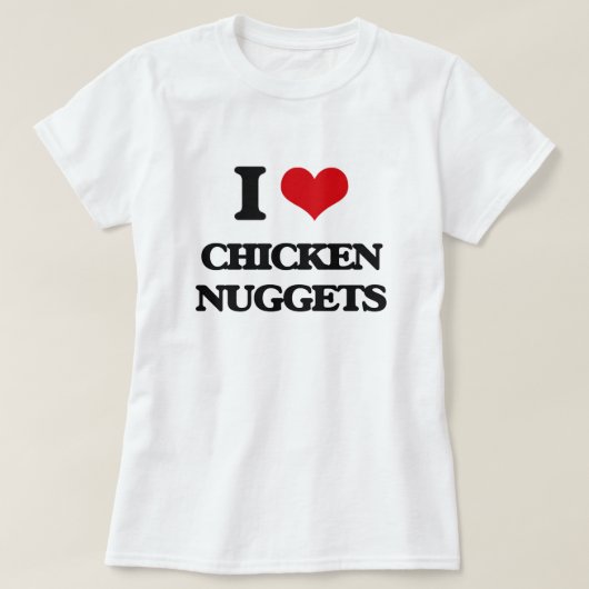Ik hou van Chicken Nuggets T-shirt (Design voorkant)