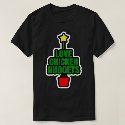 Ik hou van Chicken Nuggets T-shirt (Design voorkant)