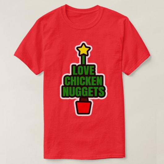 Ik hou van Chicken Nuggets T-shirt (Design voorkant)