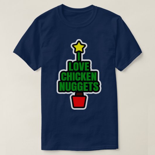 Ik hou van Chicken Nuggets T-shirt (Design voorkant)