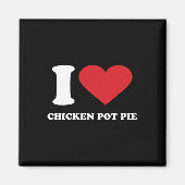 Ik hou van Chicken Pot Pie Ik Hart Chicken Pot Pie Magneet (Voorkant)