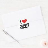 Ik hou van Chicken Ronde Sticker (Envelop)