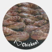 Ik hou van Chicken Ronde Sticker (Voorkant)