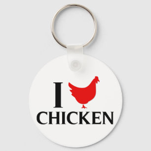 Ik hou van Chicken Sleutelhanger