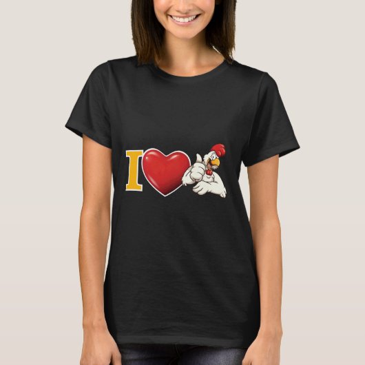 Ik hou van Chicken T-shirt (Voorkant)