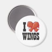 Ik hou van Chicken Wings Magneet (Voorkant / Achterkant)