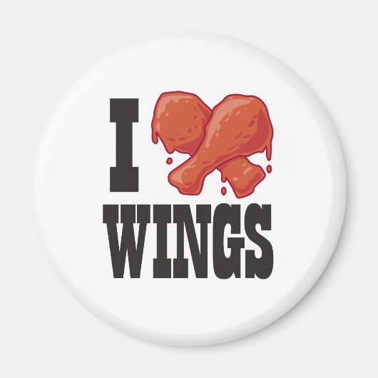 Ik hou van Chicken Wings Magneet (Voorkant)