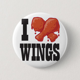 Ik hou van Chicken Wings Ronde Button 5,7 Cm