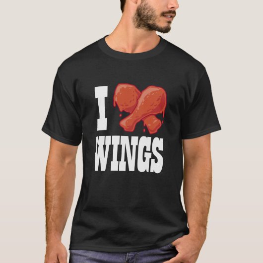Ik hou van Chicken Wings T-shirt (Voorkant)