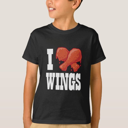 Ik hou van Chicken Wings T-shirt (Voorkant)
