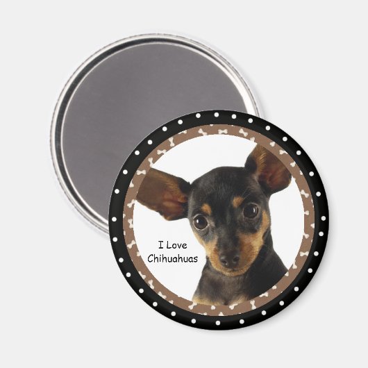 Ik hou van Chihuahuas Magnet (Voorkant / Achterkant)