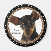 Ik hou van Chihuahuas Magnet (Voorkant)