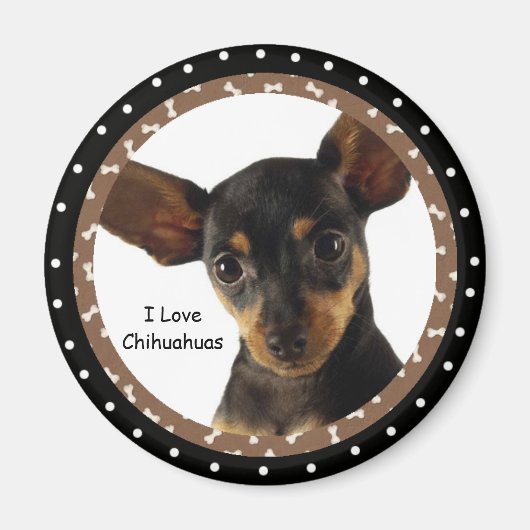 Ik hou van Chihuahuas Magnet (Voorkant)