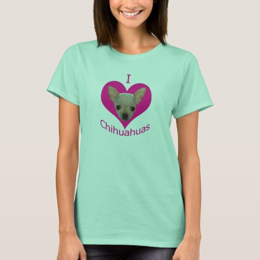 Ik hou van chihuahuas t-shirt (Voorkant)