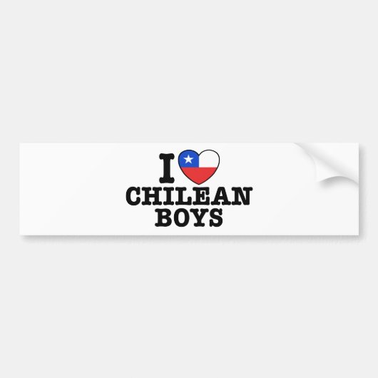 Ik hou van Chileense jongens Bumpersticker (Voorkant)