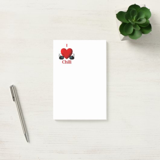 Ik hou van chili post-it® notes (Kantoor)