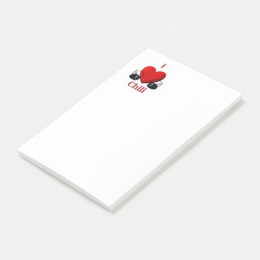 Ik hou van chili post-it® notes (Schuin)