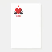 Ik hou van chili post-it® notes (Voorkant)