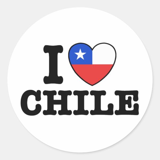 Ik hou van Chili Ronde Sticker (Voorkant)