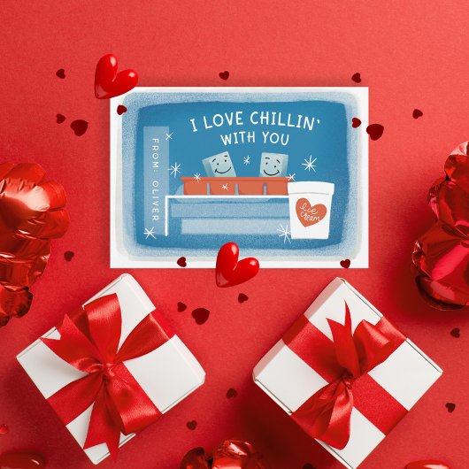 Ik hou van Chillin met je ijskubusValentijn Kaart