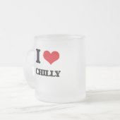 Ik hou van Chilly Matglas Koffiemok (Voorkant links)