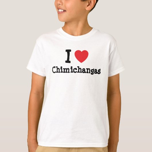 Ik hou van Chimichangas hart T-Shirt (Voorkant)