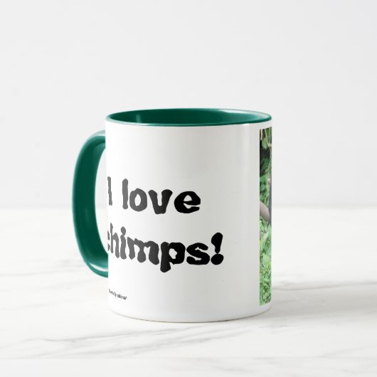 Ik hou van chimps mok (Voorkant links)