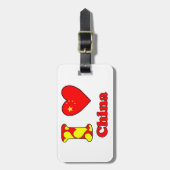 Ik hou van China Bagagelabel (Voorkant verticaal)