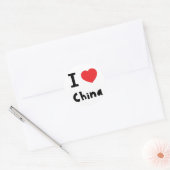 Ik hou van China Ronde Sticker (Envelop)