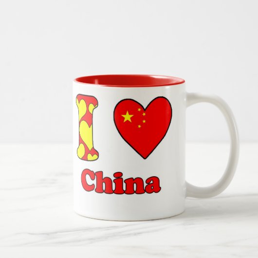 Ik hou van China Tweekleurige Koffiemok (Rechts)