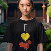 Ik hou van china verticale ik hart chinese vlag me t-shirt
