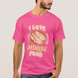 Ik hou van Chinees eten Aziatisch eten China Fan S T-shirt